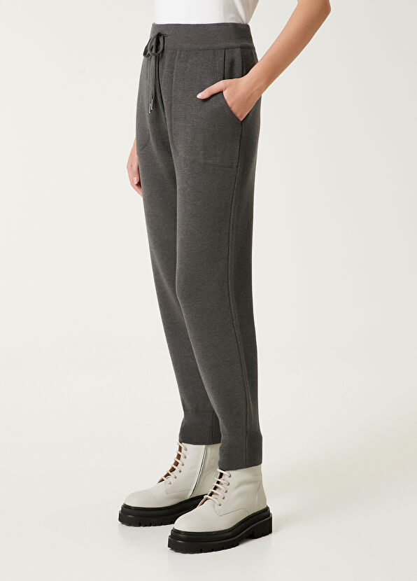 Gri Melanj Yün Jogger Pantolon Beymen Club Gri Melanj Yün Jogger Pantolon - 2