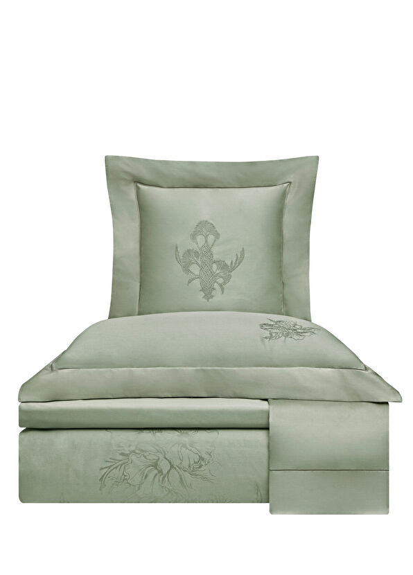 Valeron Rina Haki Pamuklu Jakar Super King Size Nevresim Takımı 260 x 240 cm - 1