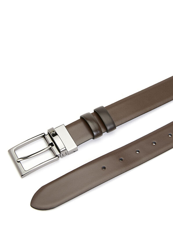 Beymen Club Kahverengi Çift Taraflı Erkek Deri Kemer - 2