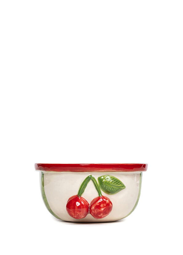 Feeling Good Inside Petite Cherry Limited Edition Kırmızı Kirazlı Seramik Dekoratif Kase - 2