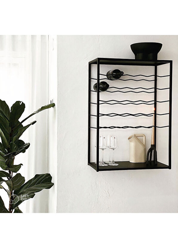 Foqlio Vinum Black Metal Wine Rack - 4