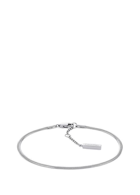 CKJ35700003 Metalik Gri Çelik Unisex 3'lü Bileklik Seti - Görsel 3