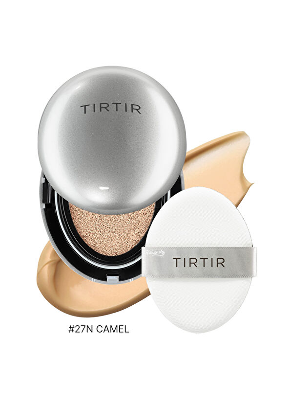 Tırtır Mask Fit Aura Cushion 27 N Camel Flawless Concealer Semi-Gloss Finish Cushion Foundation 18g - 2