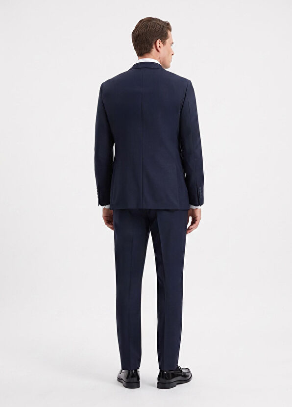 Beymen Club Navy Blue Wool Thin Classic Suit - 4