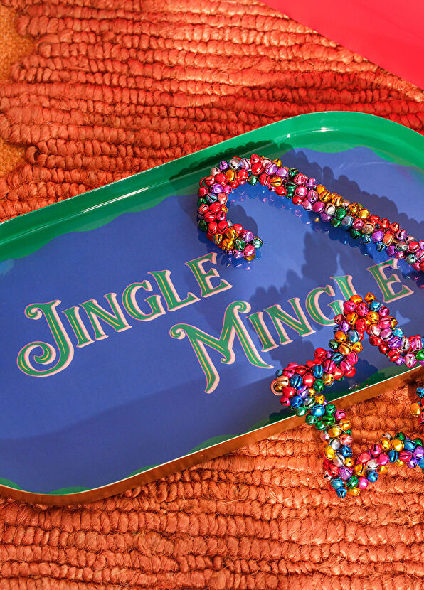 Zsa Zsa Zsu Nanpur Blue Iron Decorative Tray - 2