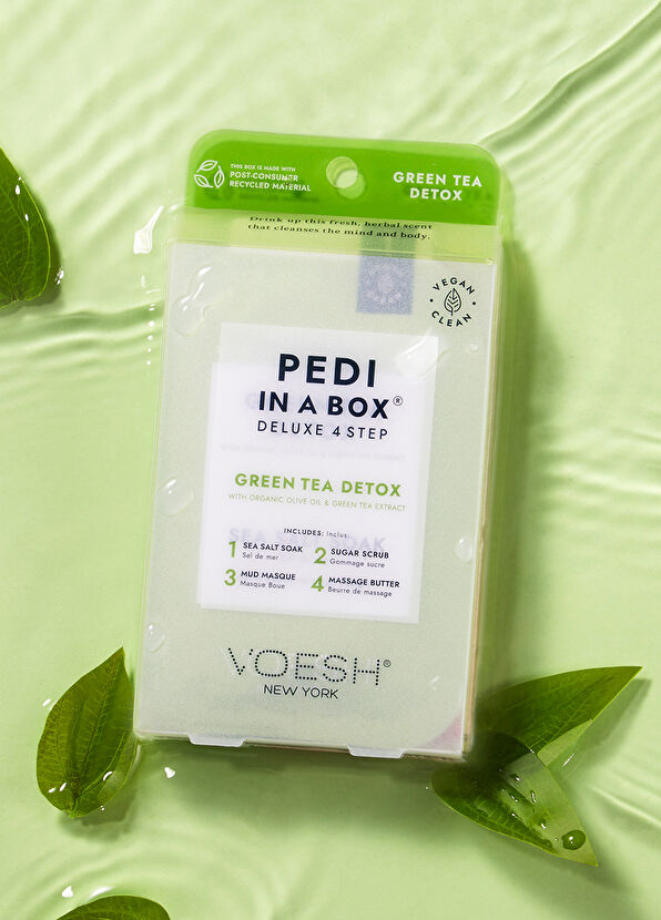 Voesh New York Pedi In A Box Deluxe Yeşil Çay Detox 4 Adımlı Pedikür Seti - 2