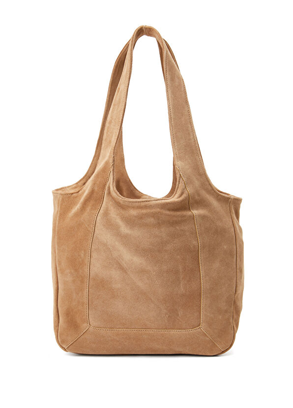 Beymen Club Camel Women's Suede Bag - 3
