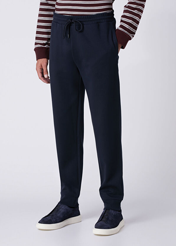Beymen Club Navy Blue Waist Corded Interlock Sweatpants - 2