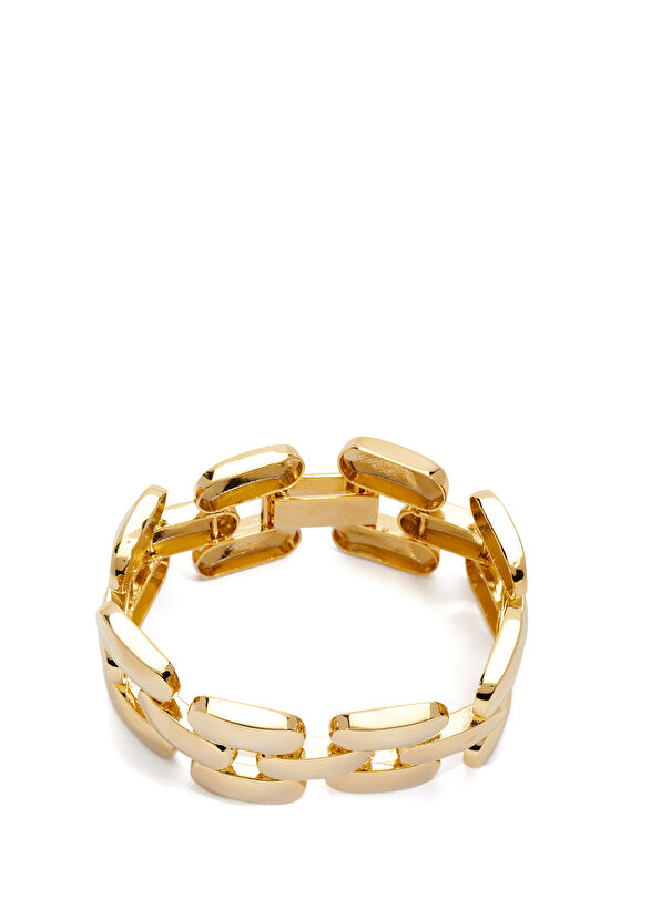 Beymen Club Gold Modern Plain Textured Women's Bracelet - 2