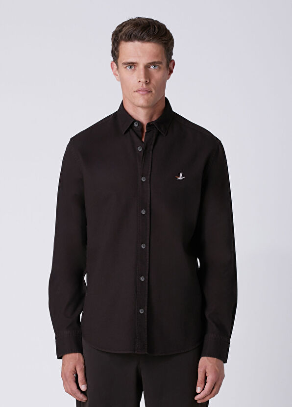 Beymen Club Comfort Fit Brown Brass Textured Shirt - 1