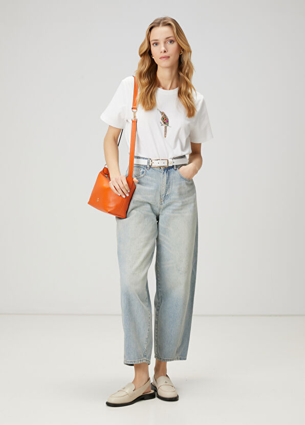 Beymen Club Orange Women's Leather Bag - 2