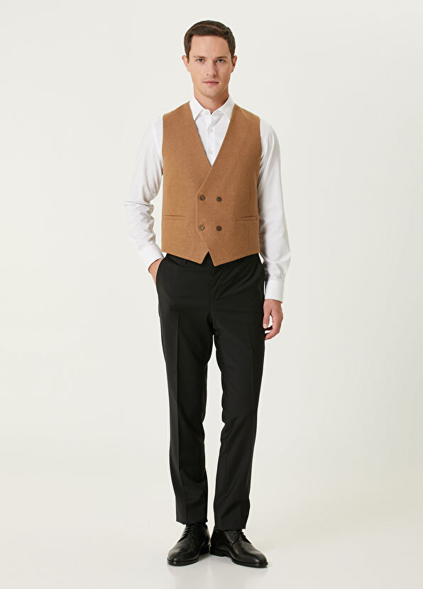 Beymen Club Beige Wool Vest - 3