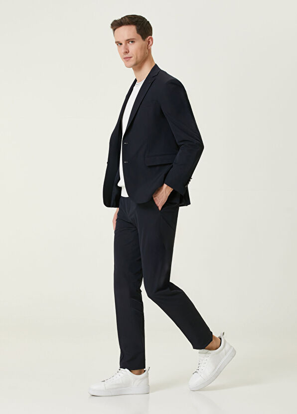 Beymen Club Drop 6 Slim Fit Lacivert Gofreli Takım Elbise - 4
