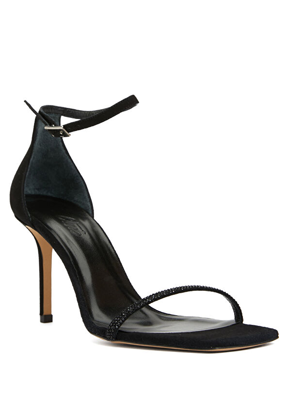 Beymen Club Siyah Taşlı Bantlı Kadın Süet Sandalet - 2