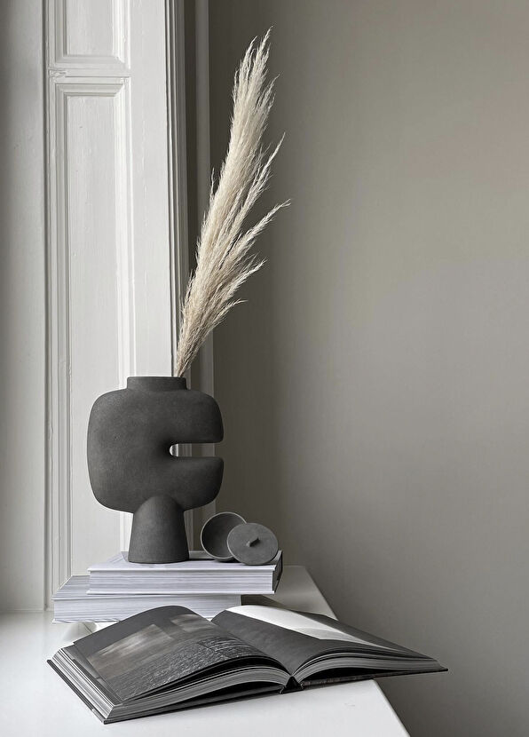 101 Copenhagen Tribal Gri Seramik Vazo - 2