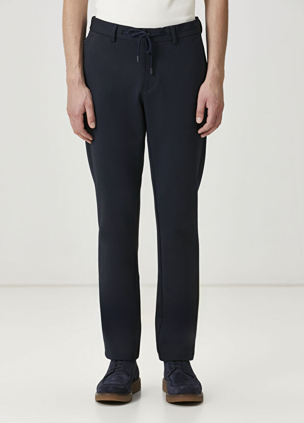 Beymen Club Lacivert Beli Kordonlu Örme Chino Pantolon - 2