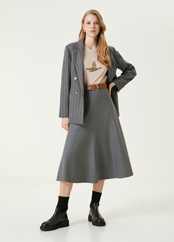 Beymen Club Deve Tüyü Taşlı Kuş Detaylı T-shirt - 3