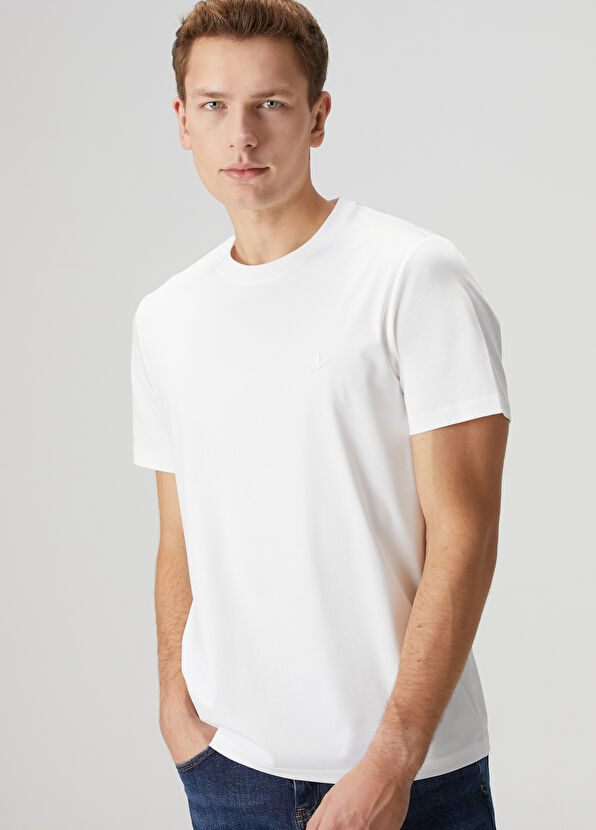 Beymen Club Kırık Beyaz Basic T-shirt - 2