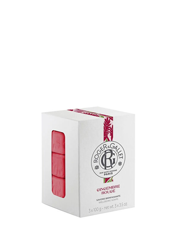Roger&Gallet Gingembre Rouge Egzotik Kırmızı Zencefil Kalıcı Doğal Koku 3'lü Katı Sabun 3 x 100 gr - 1