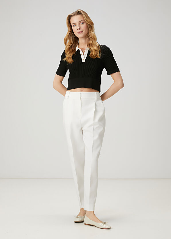 Beymen Club Siyah Beyaz Kısa Kol Polo Kazak - 3