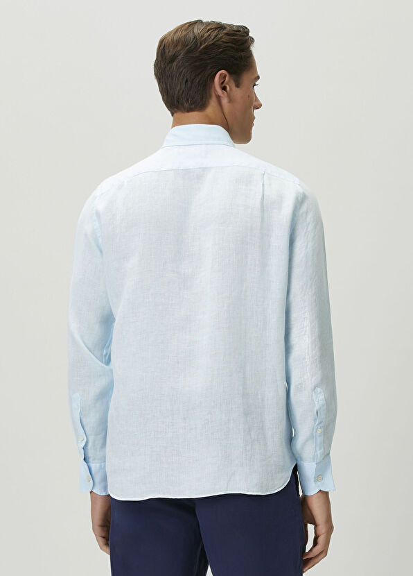 MC2 (Saint Barth) Raphael Blue Linen Shirt - 4