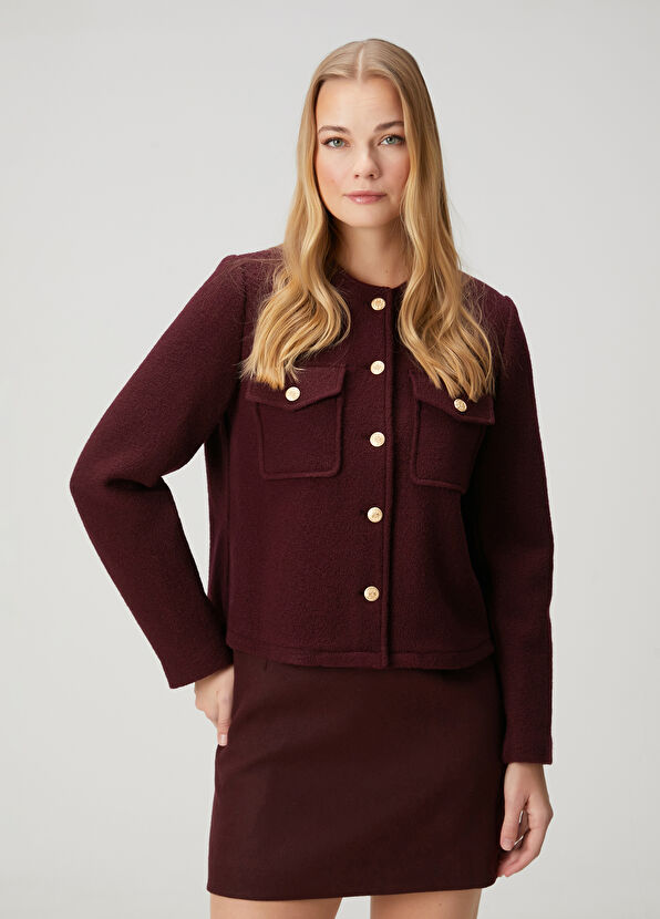 Beymen Club Plum Wool Jacket - 1