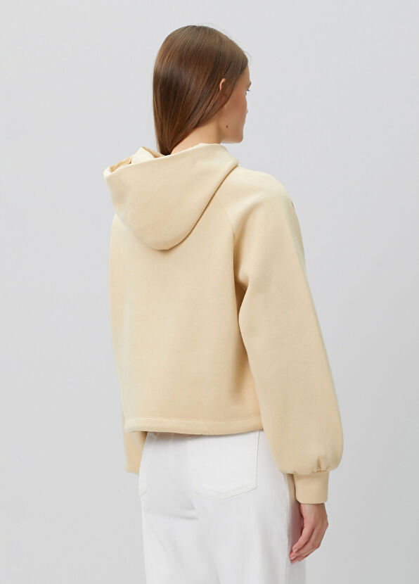 Beymen Club Krem Kapüşonlu Sweatshirt - 4