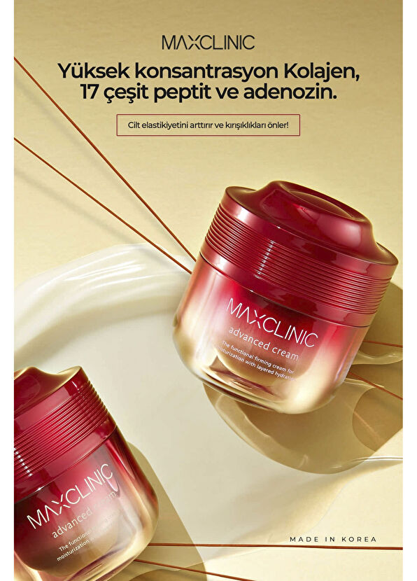 Maxclinic Advanced Cream Kırışıklık Karşıtı 17 Çeşit Peptit Ve Kolajen İçeren Yüz Kremi  50 ml - 2