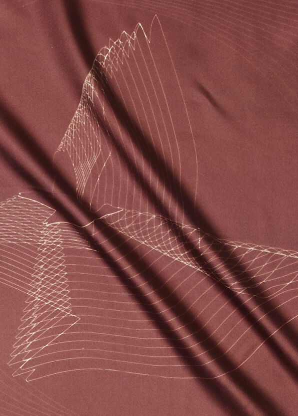 Beymen Club Burgundy Silk Scarf - 4