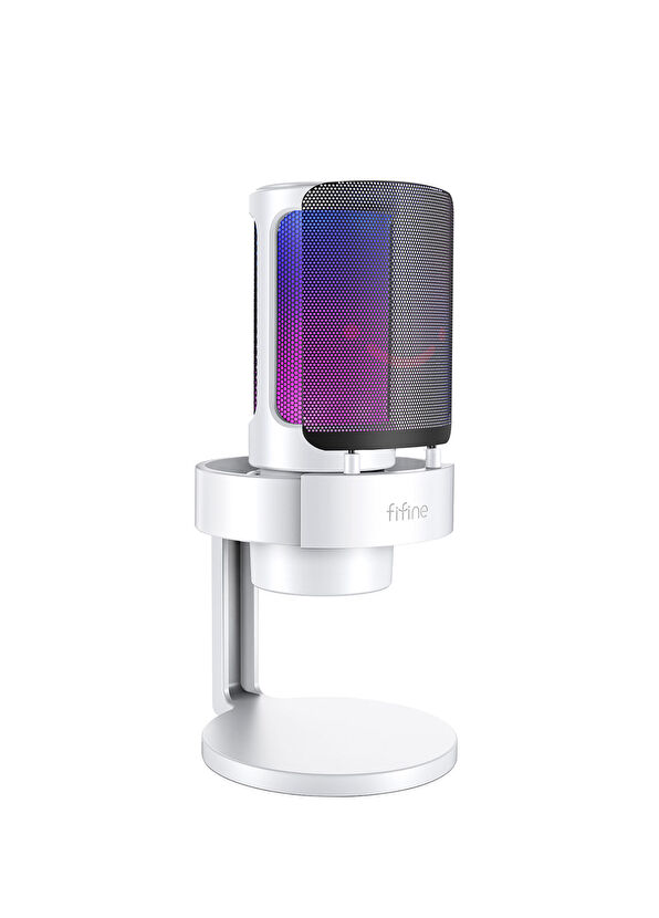 Fifine Ampligame A8 USB RGB Beyaz Yayıncı Bilgisayar Mikrofon - 2