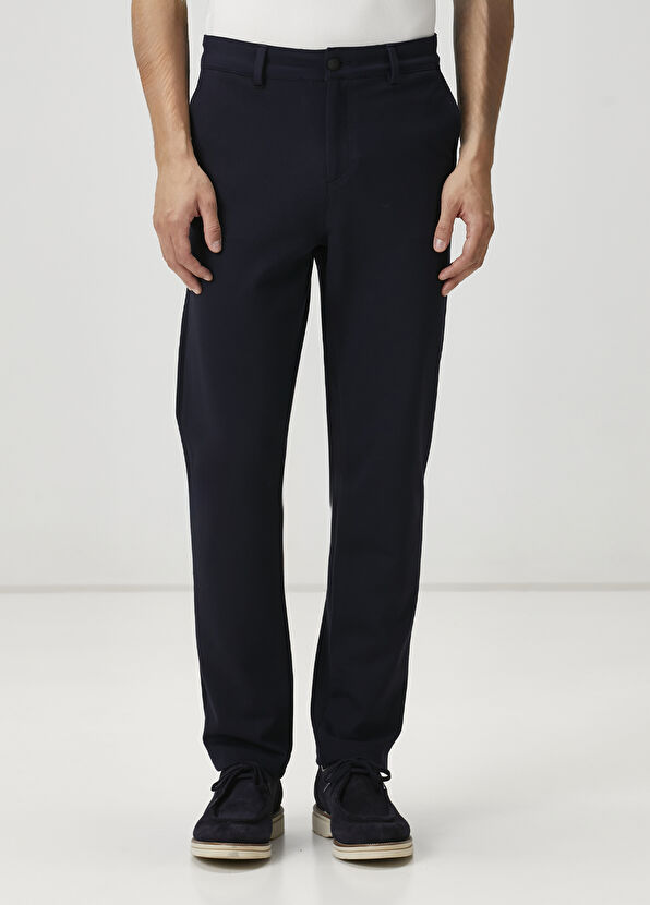 Beymen Club Slim Fit Lacivert Örme Chino Pantolon - 2