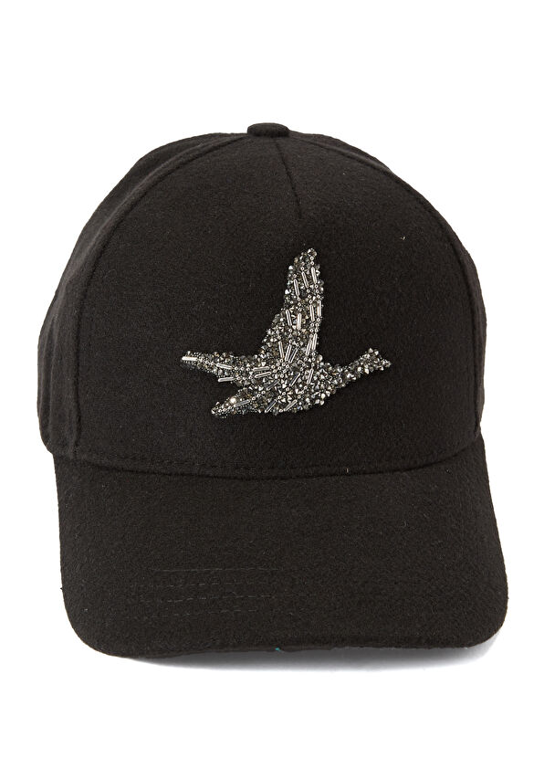 Beymen Club Black Logo Detailed Women's Cachet Hat - 2