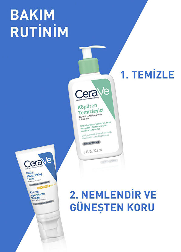 CeraVe Normal ve Kuruya Dönük Ciltler İçin SPF50 Nemlendirici Yüz Kremi 52 ml - 2