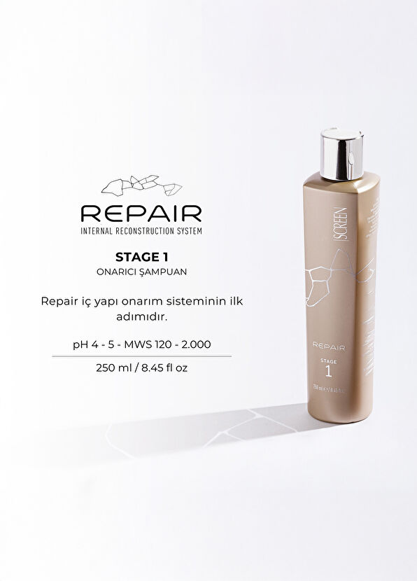 Screen Hair Care Repair Stage 1 Repair Shampoo for Damaged Hair 250 ml - 2