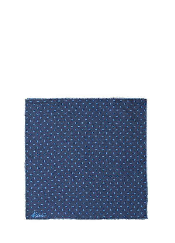 Beymen Club Navy Blue Polka Dot Linen Pocket Square - 1