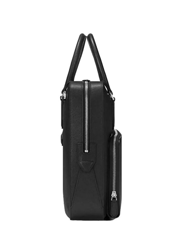 Siyah Erkek Deri Evrak Çantası - Görsel 4