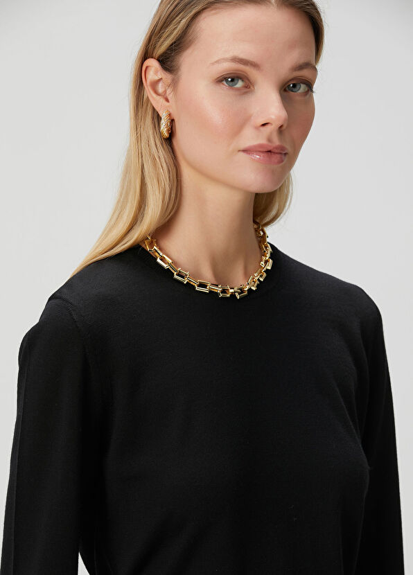 Siyah Yün Kazak - Görsel 3