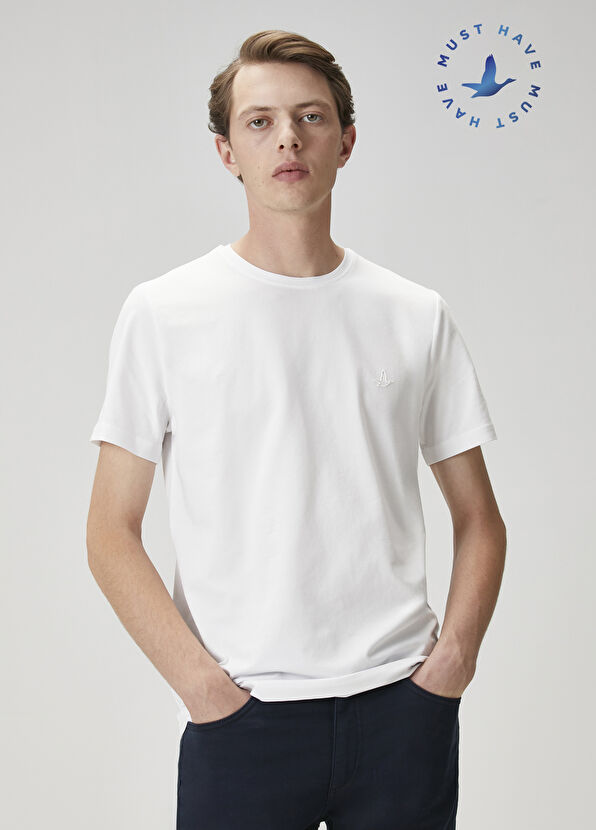 Beymen Club Off-White Logo Printed T-Shirt - 1