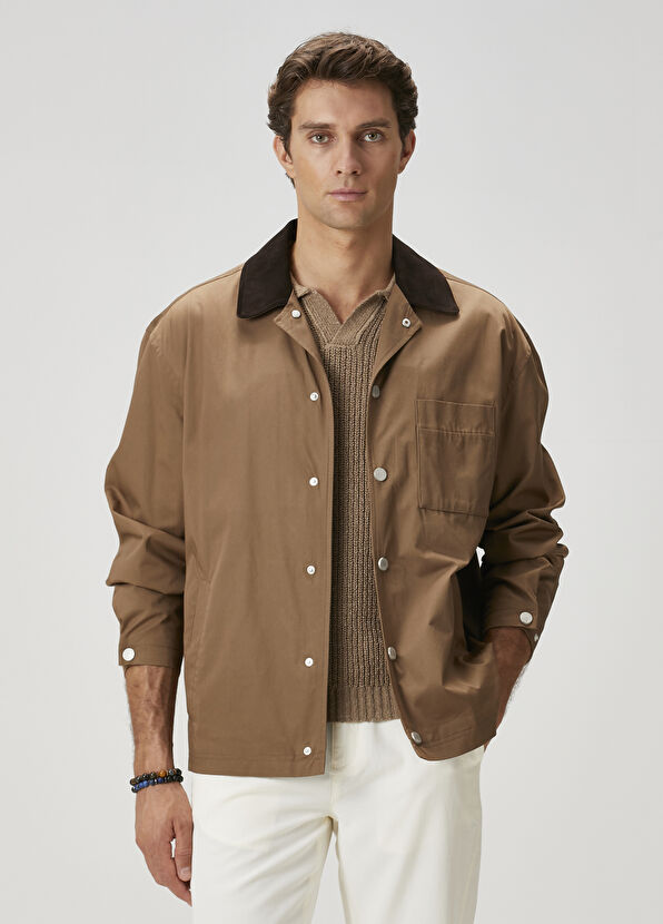 Beymen Club Deve Tüyü Yakası Süet Garnili Ceket - 1