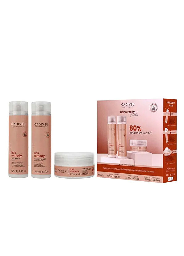 Cadiveu Essentials Hair Remedy Repair Shampoo 250 ml + Conditioner 250 ml + Hair Mask 200 ml Care Set - 2