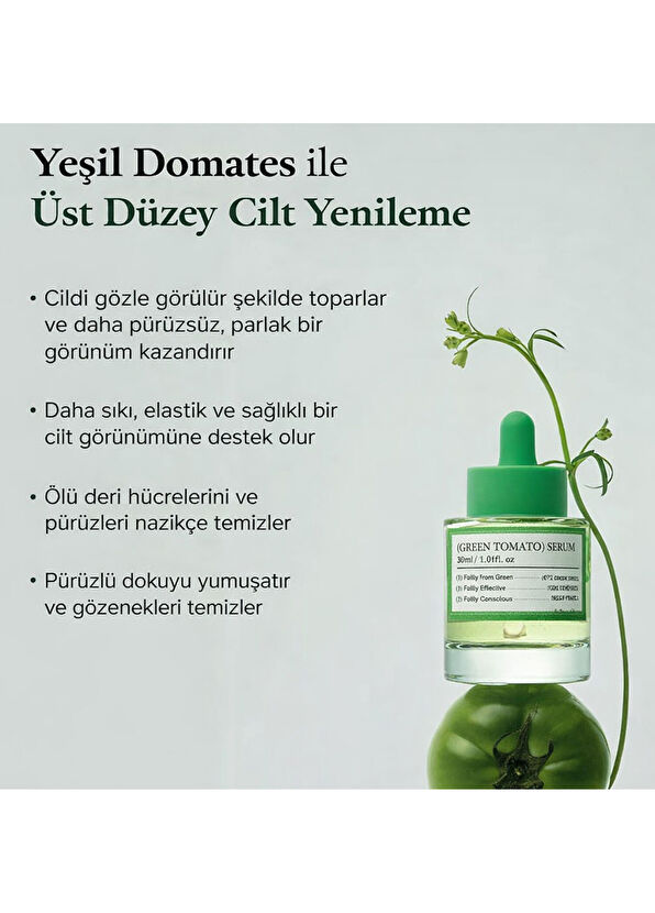 Fully Green Tomato Gözenek Arındırıcı Cilt Serumu 30 ml - 4