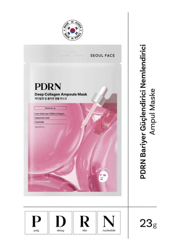 Dermal Seoulface Salmon DNA PDRN Barrier Strengthening Moisturizing Ampoule Mask Korean Mask 10 x 23 gr - 2
