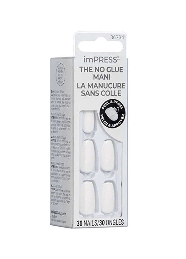 Impress Color Beyaz Kendinden Yapışkanlı Uzun Takma Tırnak - 2