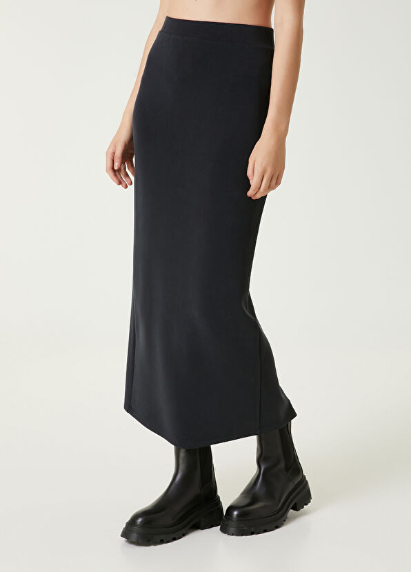 Black Midi Skirt Beymen Club Black Midi Skirt - 2