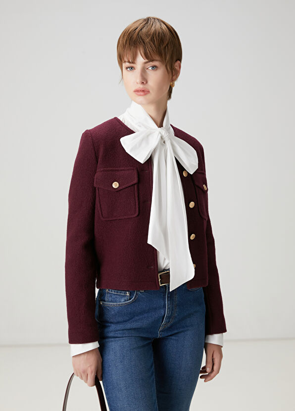 Beymen Club Plum Wool Jacket - 1