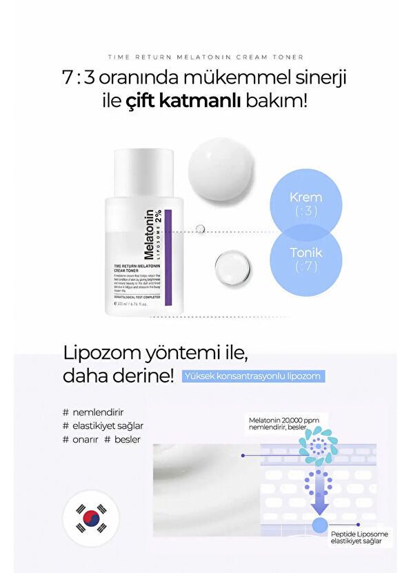 Maxclinic Melatonin Cream Toner Melatonin İçeren Çift Fazlı Yorgunluk Karşıtı Krem Tonik 200 ml - 3