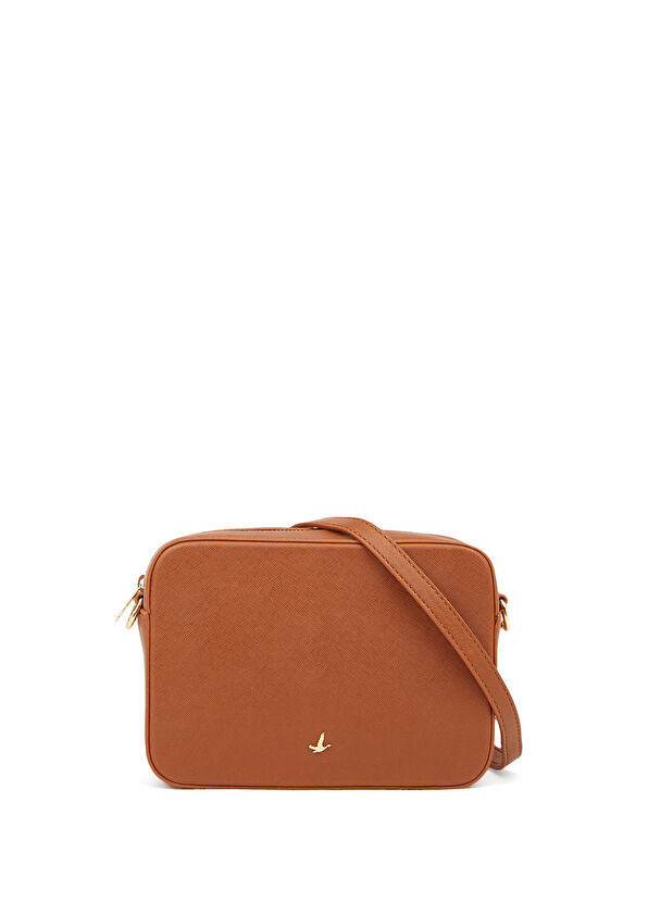 Beymen Club Taba Logo Detaylı Kadın Çapraz Çanta - 1