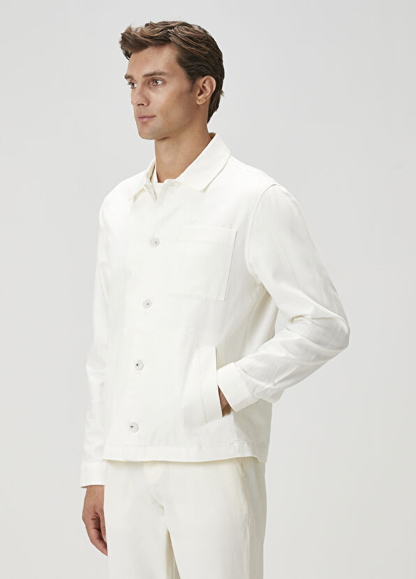 Beymen Club Beyaz Dış Gömlek - 4