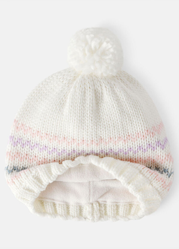 Carter's White Baby Girl Beanie - 2