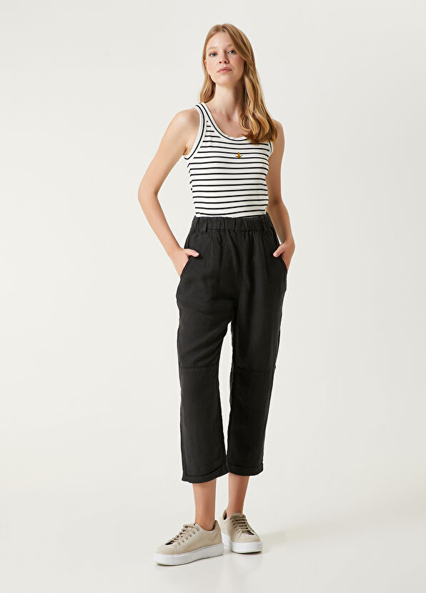 Beymen Club Siyah Keten Pantolon - 1